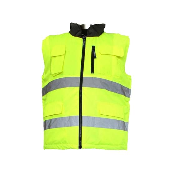 JUNIOR® JN1061 Yellow Oxford High Visibility  Reversable Vest  - SGT A.Ş.