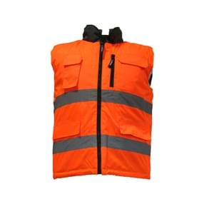 JUNIOR® JN1062 Orange Oxford High Visibility  Reversable Vest  - SGT A.Ş.